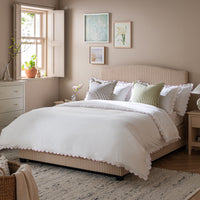 Chilworth Upholstered Ottoman Storage Bed in Ochre Stripe Linen Blend – image 79 of 115