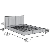 Sylvie Velvet Upholstered Bed Frame with Golden Chrome Legs in Champagne Velvet – image 15 of 20