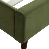 Eleanor Upholstered Bed Frame with Domed Headboard in Moss Green Velvet – image 12 of 14