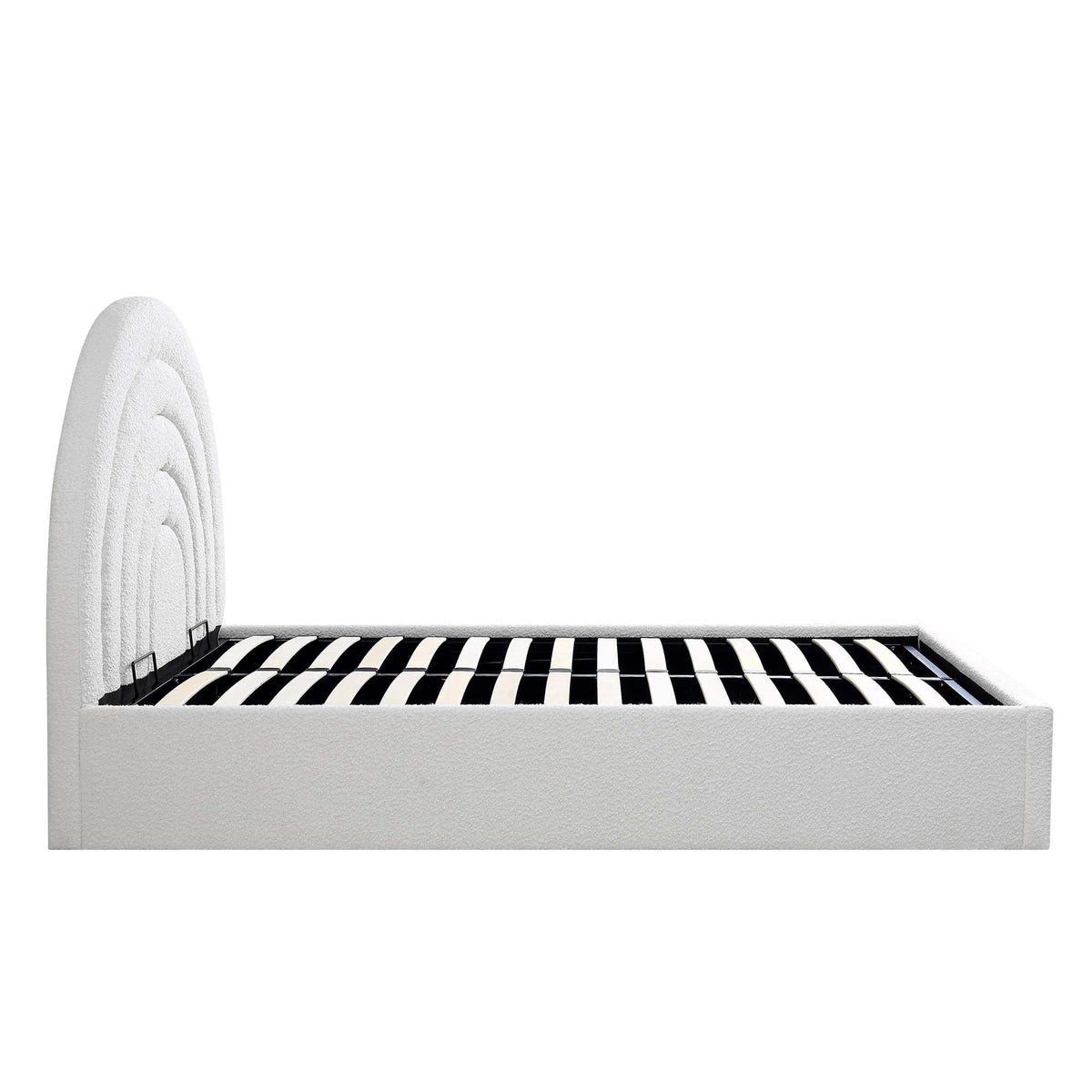 Archer Ottoman Storage Bed in White Boucle