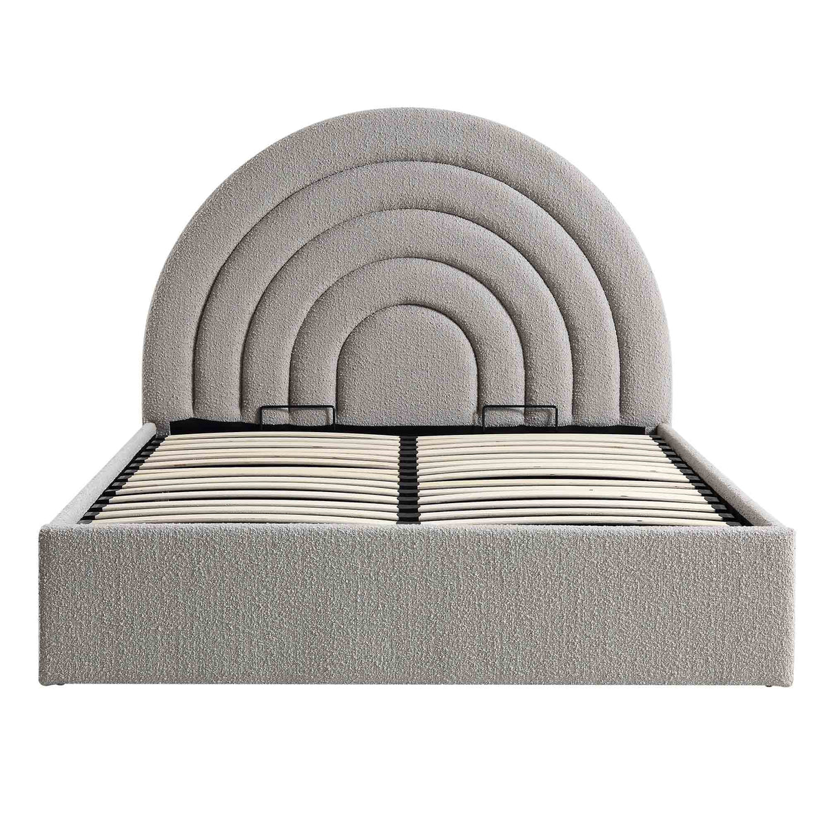 Archer Ottoman Storage Bed in Grey Boucle