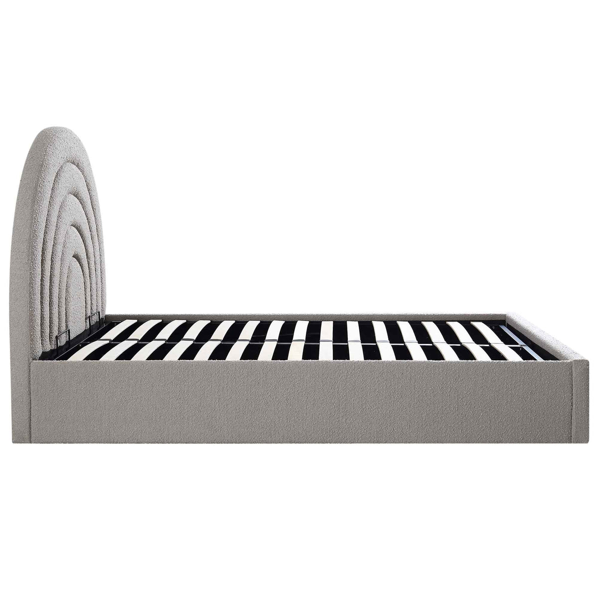 Archer Ottoman Storage Bed in Grey Boucle