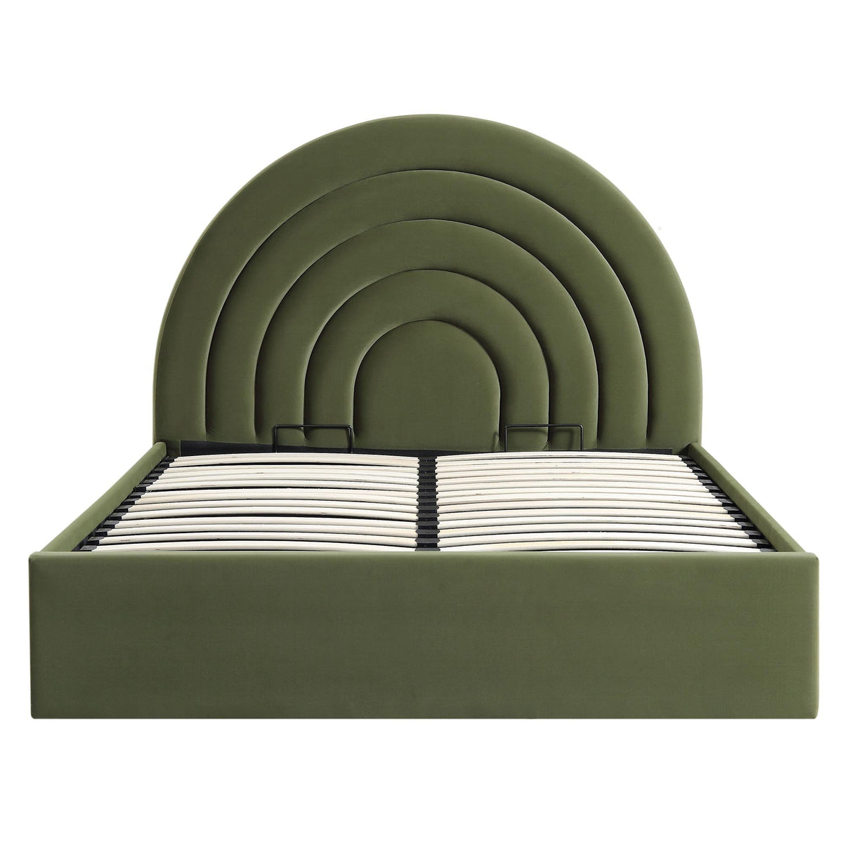 Archer Ottoman Storage Bed in Moss Green Velvet