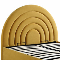 Archer Ottoman Storage Bed in Mustard Yellow Velvet – image 32 of 85