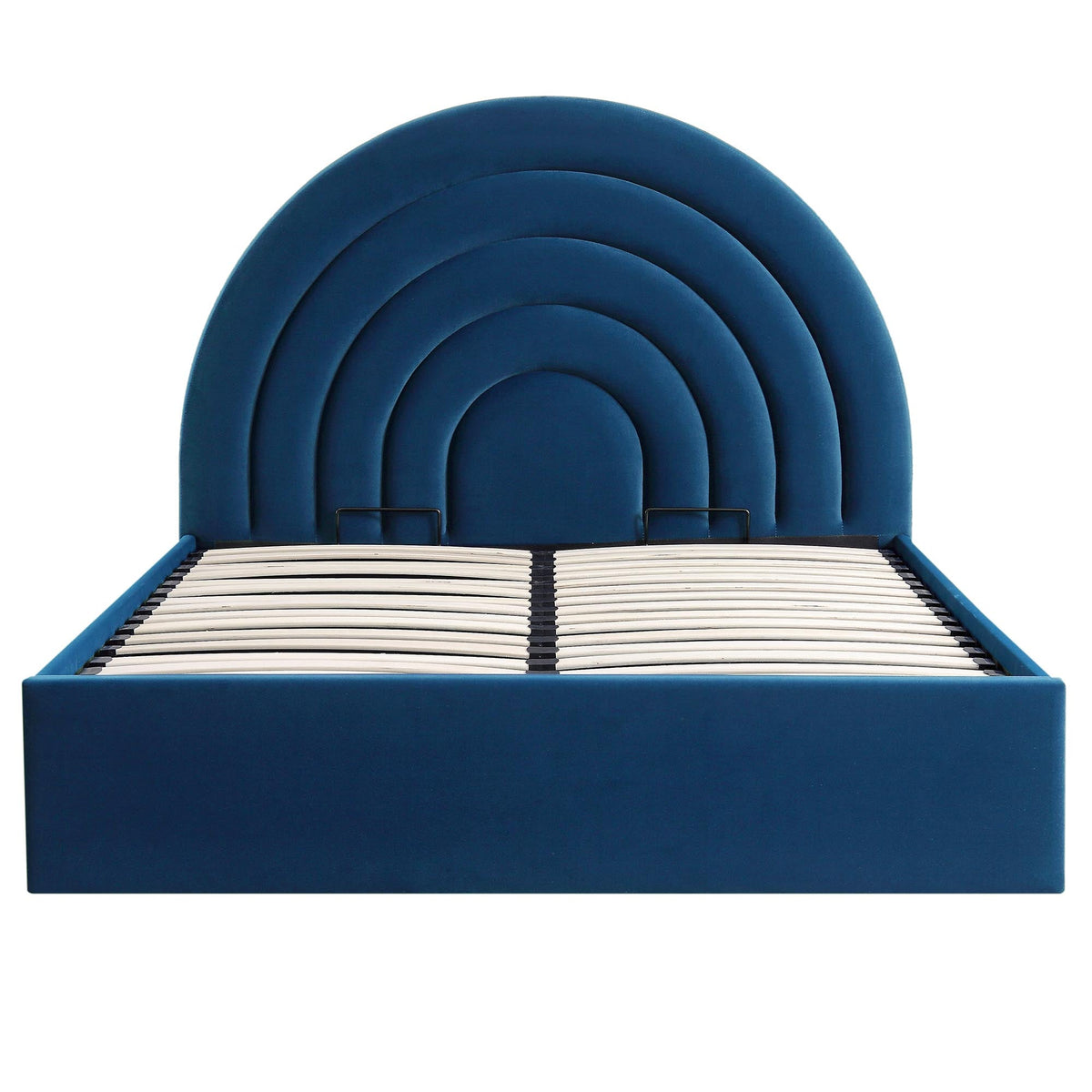 Archer Ottoman Storage Bed in Navy Blue Velvet