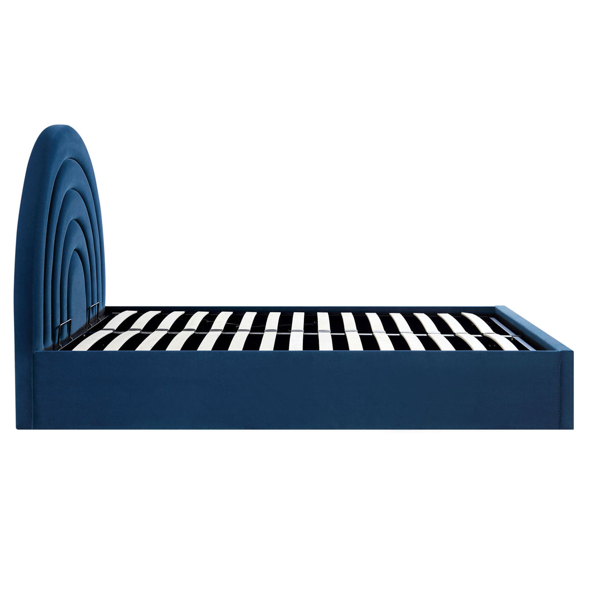 Archer Ottoman Storage Bed in Navy Blue Velvet