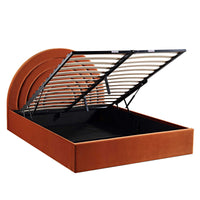 Archer Ottoman Storage Bed in Rust Velvet – image 54 of 85