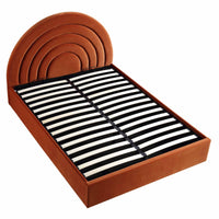 Archer Ottoman Storage Bed in Rust Velvet – image 55 of 85