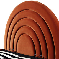 Archer Ottoman Storage Bed in Rust Velvet – image 57 of 85