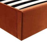 Archer Ottoman Storage Bed in Rust Velvet – image 60 of 85
