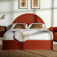 Archer Ottoman Storage Bed in Rust Velvet – image 48 of 85