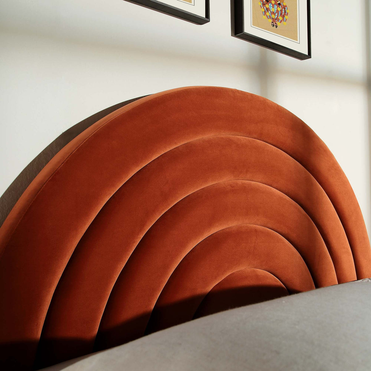 Archer Ottoman Storage Bed in Rust Velvet