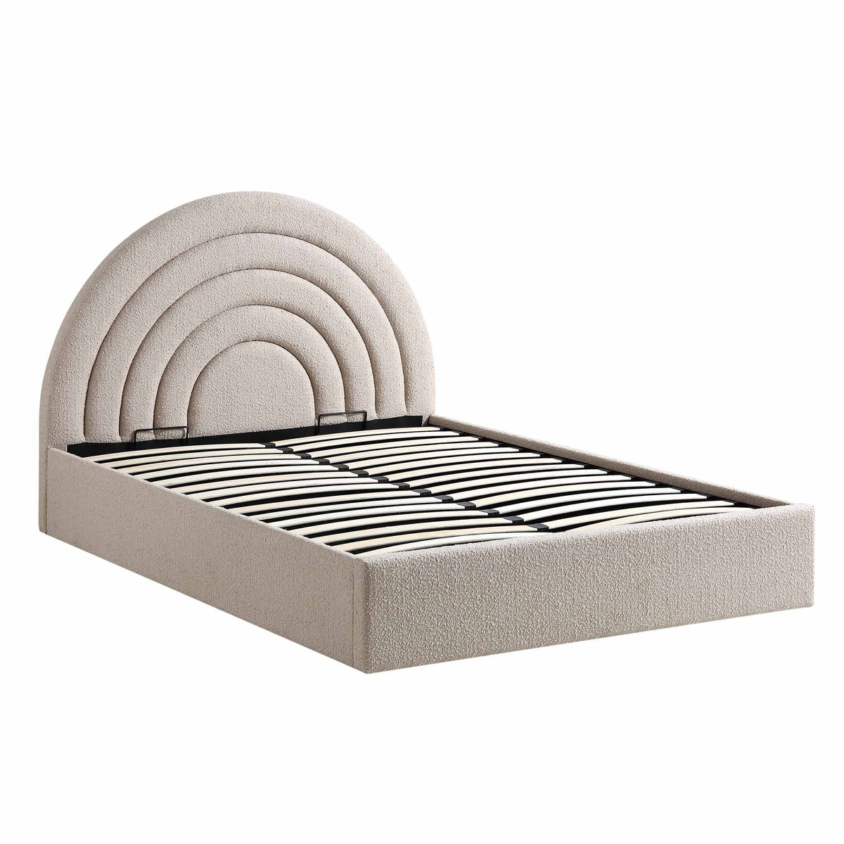 Archer Ottoman Storage Bed in Taupe Boucle