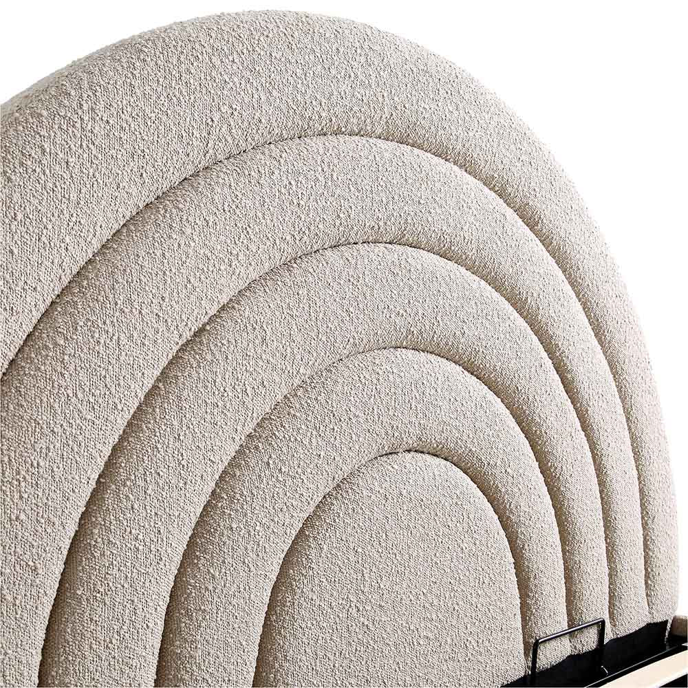 Archer Ottoman Storage Bed in Taupe Boucle