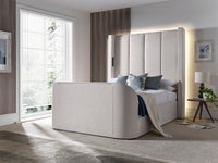 Hampton 5.1 Surround Sound Soft Cream Ottoman TV Bed – image 1 of 11