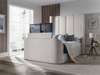 Hampton 5.1 Surround Sound Soft Cream Ottoman TV Bed — view 3 – image 2 of 11