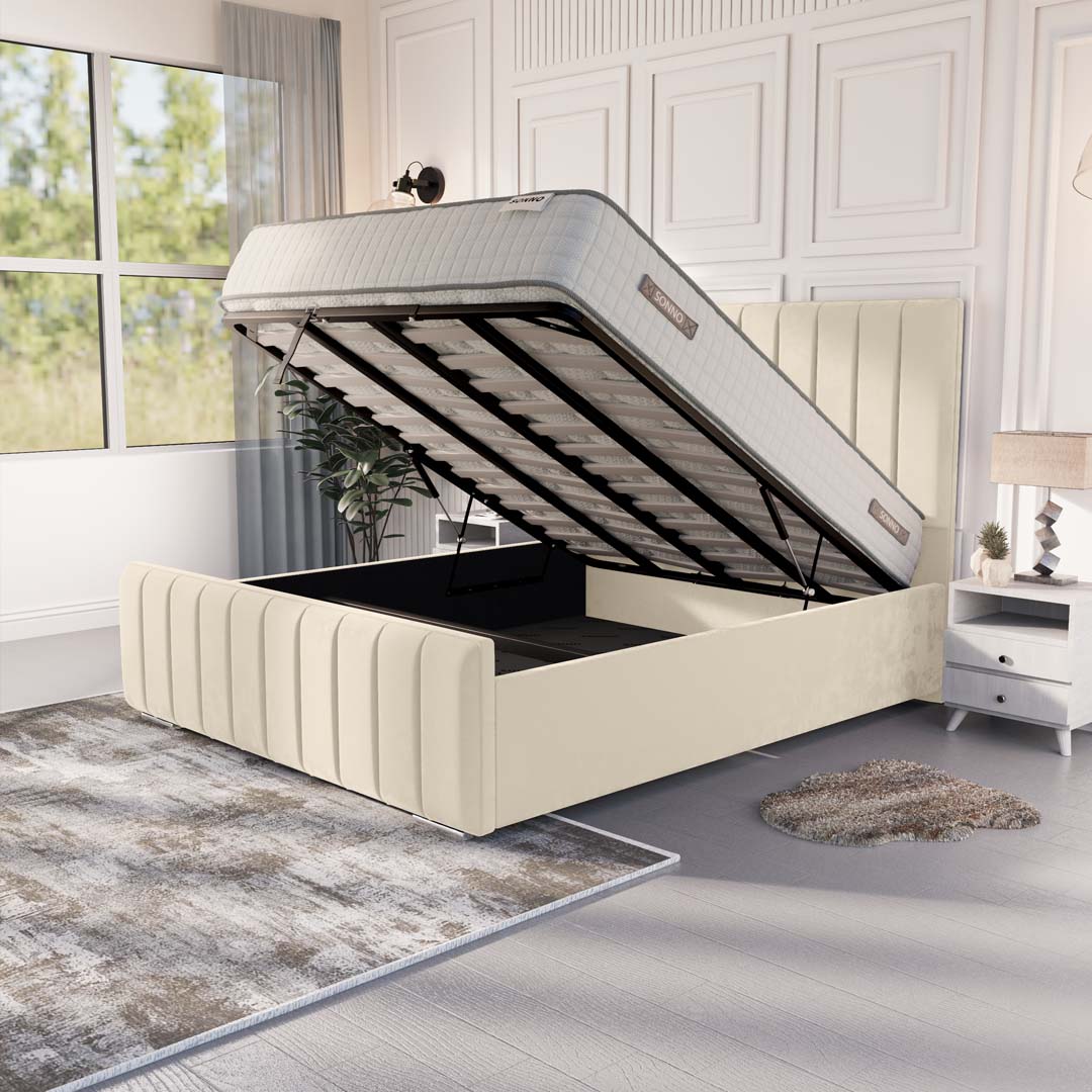 Lisbon Upholstered Ottoman Bed — view 2