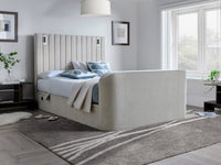 Luna Ottoman TV Bed with Adjustable Mood Lights in Plush Cream — view 7 – image 7 of 11