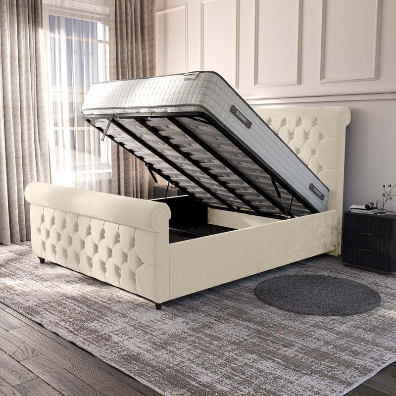 Melbourne Upholstered Ottoman Bed — view 2