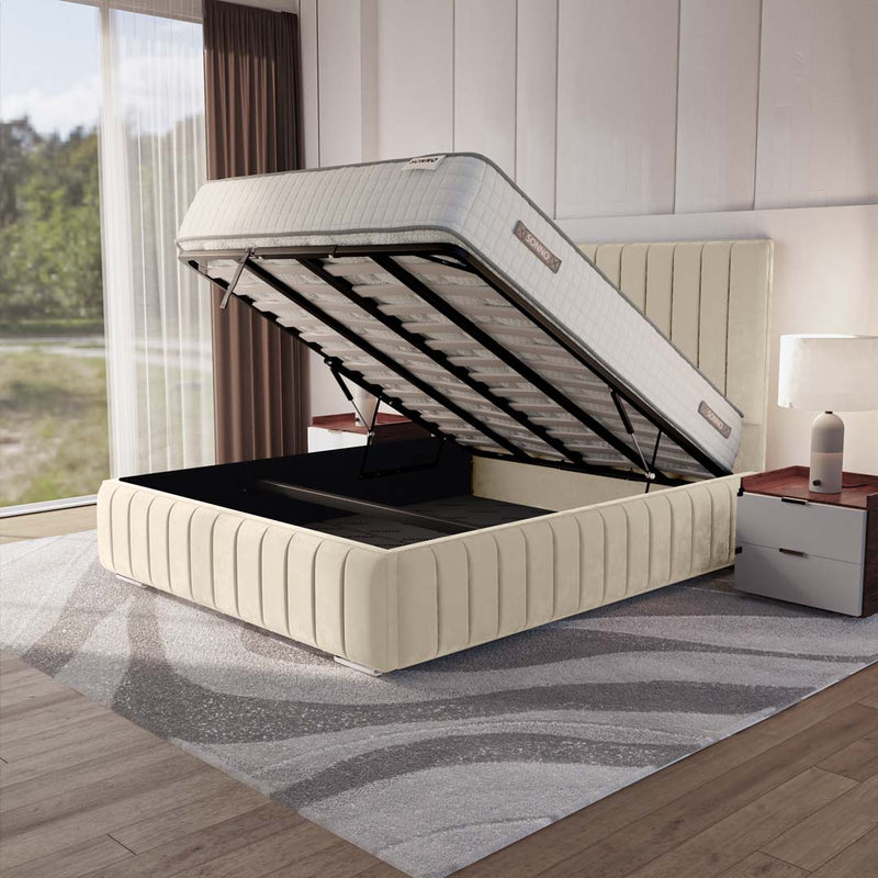 Milan Upholstered Ottoman Bed — view 2