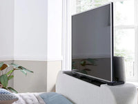 Madrid King Size TV Bed Ottoman With Storage & Up To 43" TV Capacity in Natural — view 4 – image 4 of 5