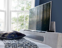 Ardwick Ottoman TV Bed in Natural Oatmeal Fabric With 2.1 Sound Bar & 43" TV Capacity — view 4 – image 4 of 5