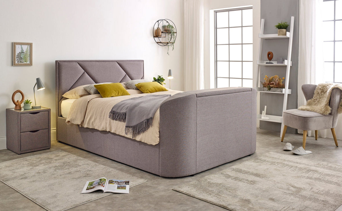 Sigma Ottoman TV Bed in Steel Grey — view 3