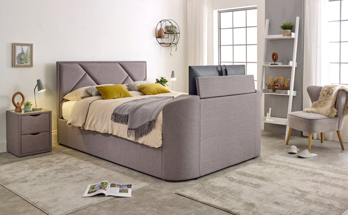 Sigma Ottoman TV Bed in Steel Grey — view 7