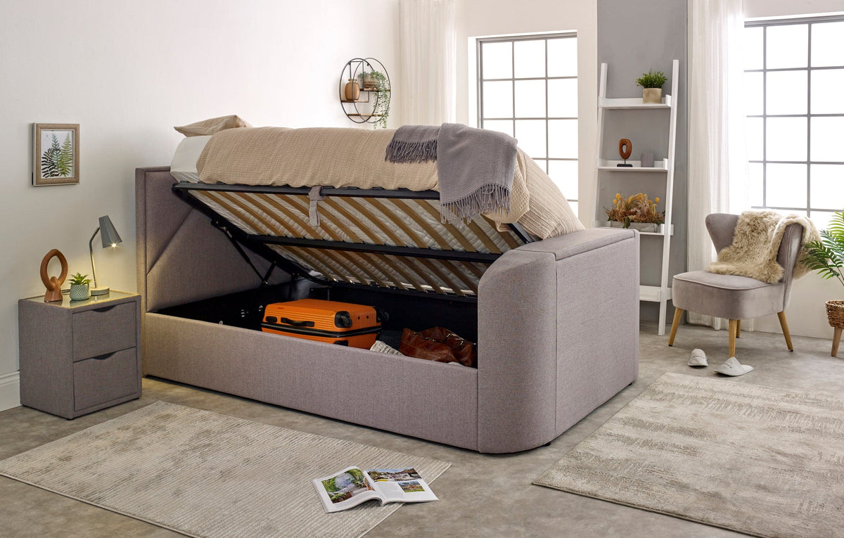 Sigma Ottoman TV Bed in Steel Grey — view 2