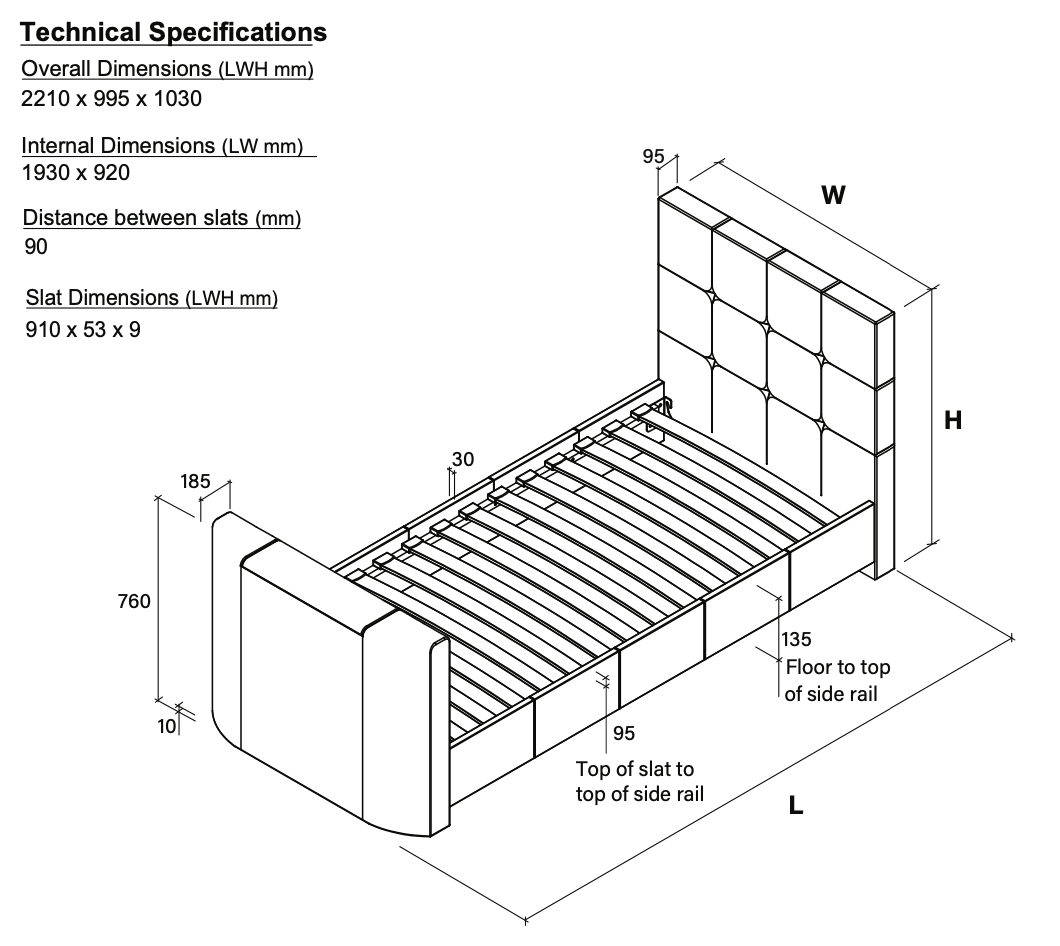 Alpha Manual Single TV Bed In Grey — view 5
