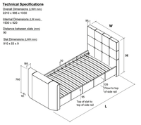 Alpha Manual Single TV Bed In Light Stone — view 6 – image 6 of 7