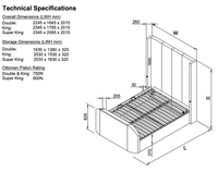 Hampton 5.1 Surround Sound Grey Velvet Ottoman TV Bed — view 12 – image 11 of 11