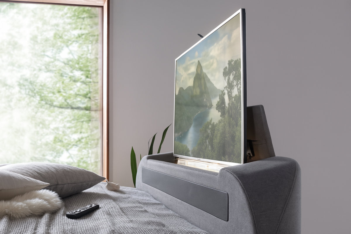Immerse 5.1 Surround Sound Ottoman TV Bed in Carbon Grey — view 7
