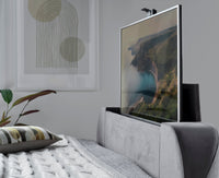 Essence Ottoman Storage TV Bed in Grey Velvet - Superking — view 4 – image 4 of 11