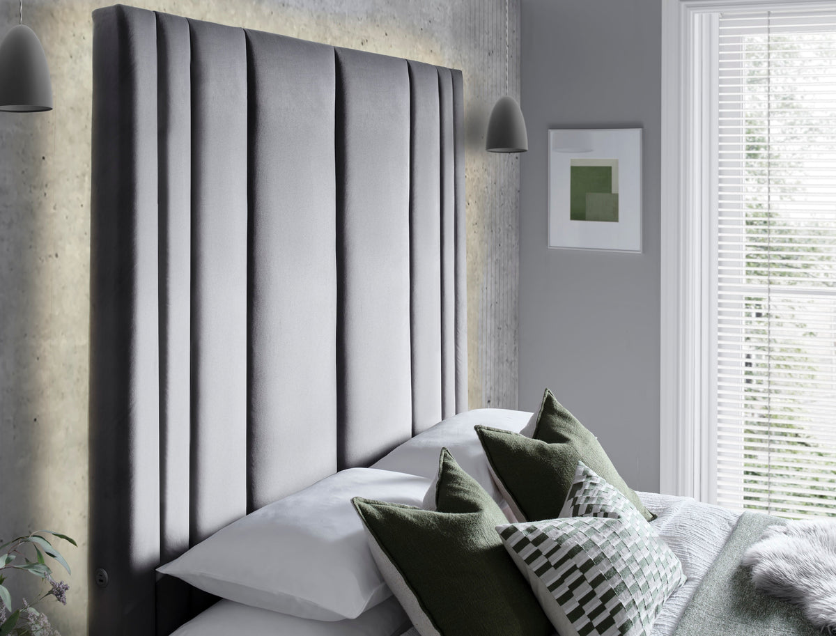 Salisbury Ottoman TV Bed in Grey Velvet — view 7