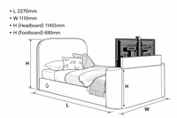 Arla Ottoman Single Storage TV Bed in Luxury Grey — view 8 – image 8 of 8