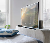 Luna Ottoman TV Bed with Adjustable Mood Lights in Plush Cream — view 6 – image 6 of 11