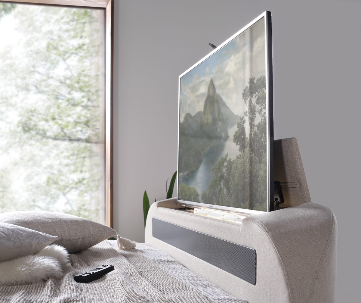 Immerse 5.1 Surround Sound TV Bed in Oatmeal — view 4