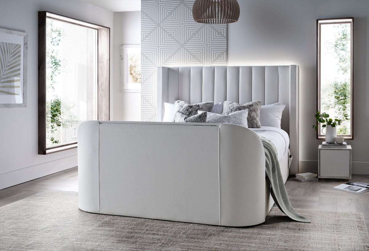 Astra Ottoman TV Bed in Cream Velvet — view 3