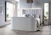 Astra Ottoman TV Bed in Cream Velvet — view 3 – image 2 of 11