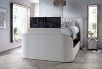 Astra Ottoman TV Bed in Cream Velvet — view 5 – image 4 of 11