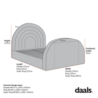 Archer Ottoman TV Bed in Taupe Boucle – image 12 of 22