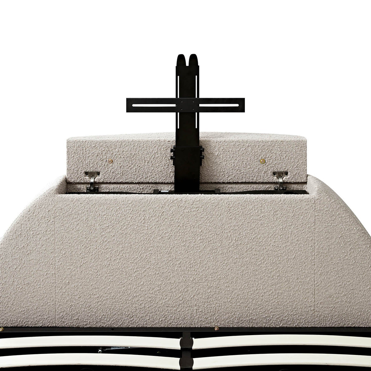 Archer Ottoman TV Bed in Taupe Boucle