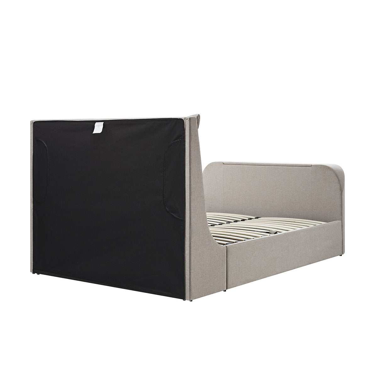 Hadley Ottoman TV Bed in Stone Fabric