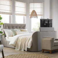 Hadley Ottoman TV Bed in Stone Fabric – image 2 of 25