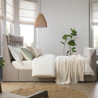 Hadley Ottoman TV Bed in Stone Fabric – image 4 of 25