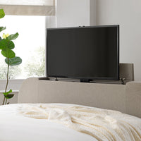 Hadley Ottoman TV Bed in Stone Fabric – image 10 of 25