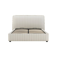 Celeste Upholstered Storage Bed with Ruffled Headboard in Seashell Stripe – image 110 of 120