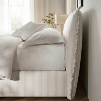 Celeste Upholstered Storage Bed with Ruffled Headboard in Seashell Stripe – image 106 of 120