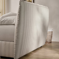 Celeste Upholstered Storage Bed with Ruffled Headboard in Seashell Stripe – image 107 of 120